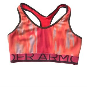 Under Armour Pink and Orange Athletic Racerback Sports Bra
